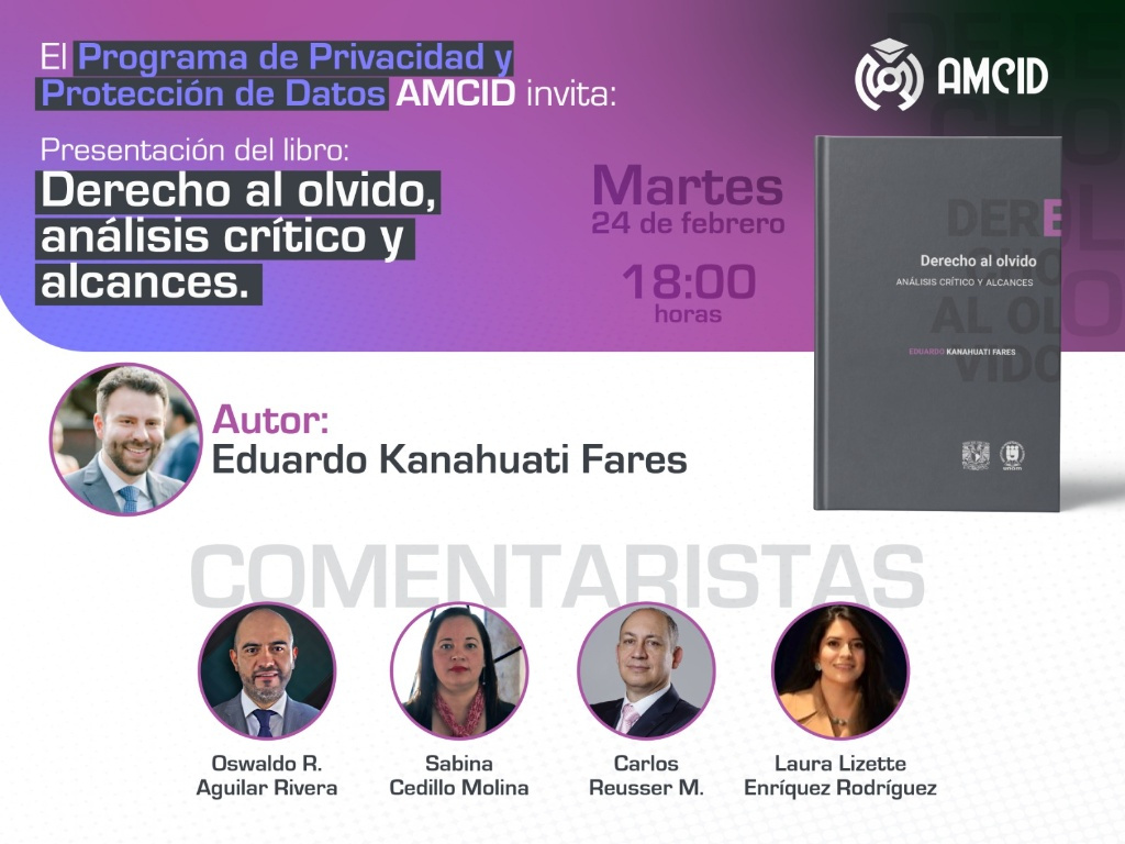 Presentación de libro Derecho al Olvido